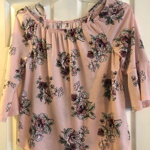 Pink size large flowered shirt